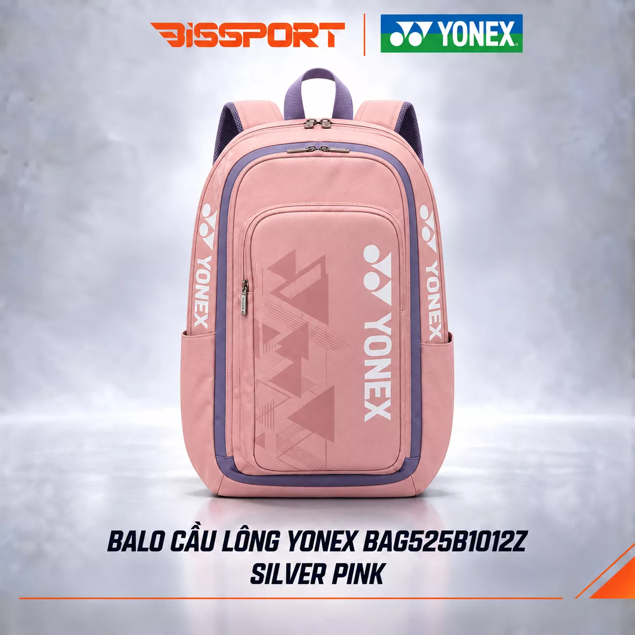 Balo Cầu Lông Yonex BAG525B1012Z SILVER PINK Chính Hãng - Tiện Dụng - Bền Bỉ - Chắc Chắn - Nhẹ - Đa Năng