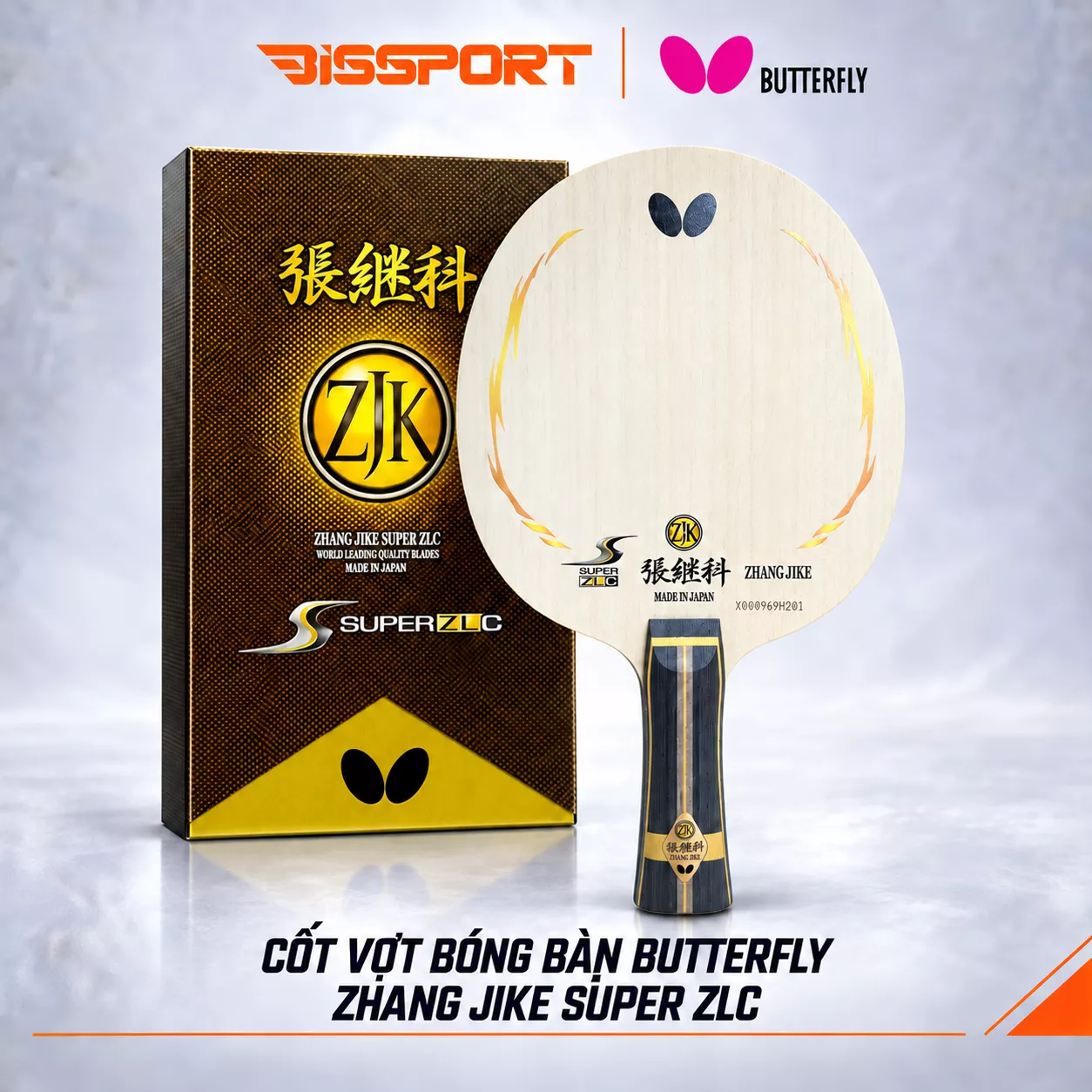 Cốt Vợt Bóng Bàn Butterfly ZHANG JIKE SUPER ZLC - Dòng Vợt Cán Thẳng