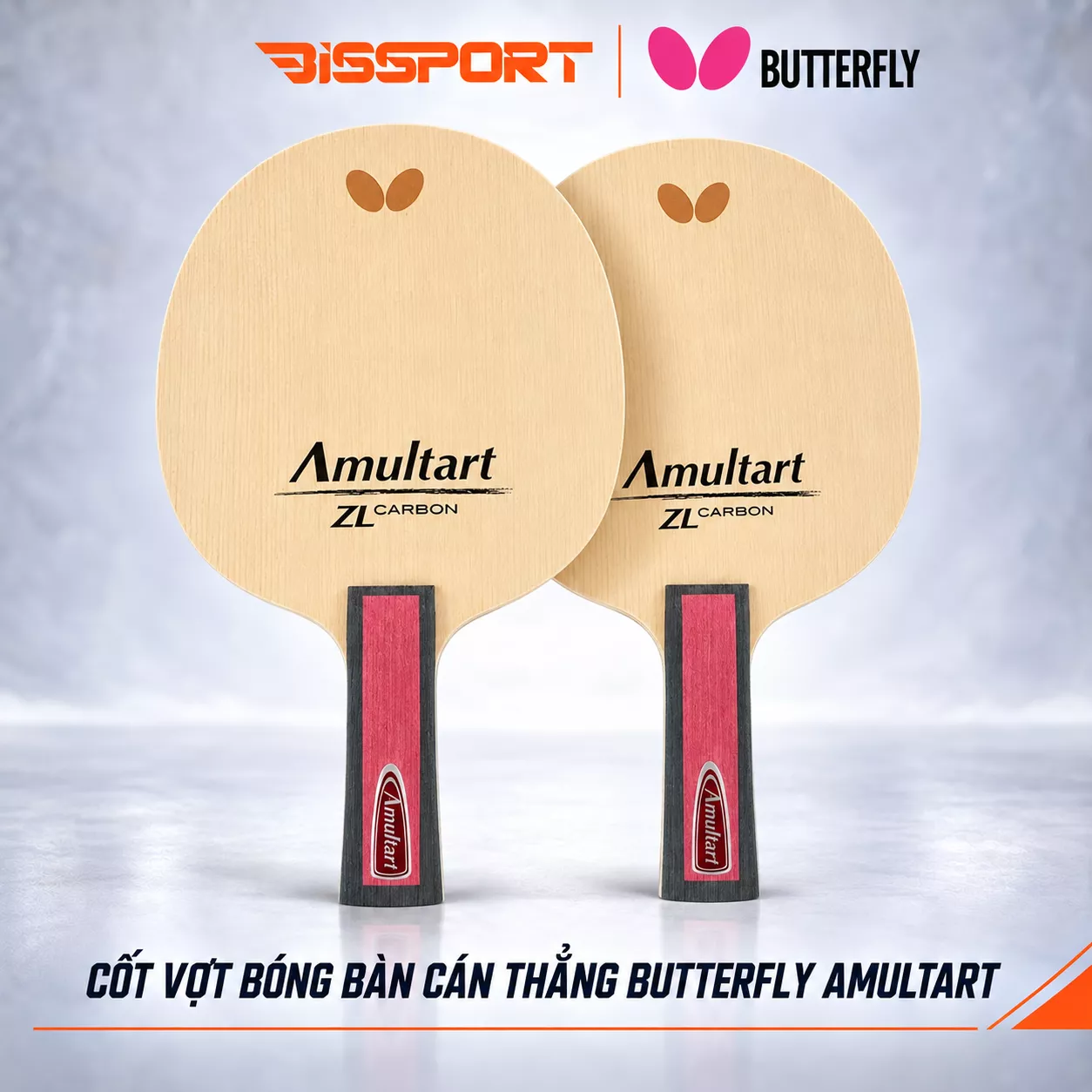 Cốt Vợt Bóng Bàn Cán Thẳng Butterfly AMULTART - Chính Hãng Nhật Bản