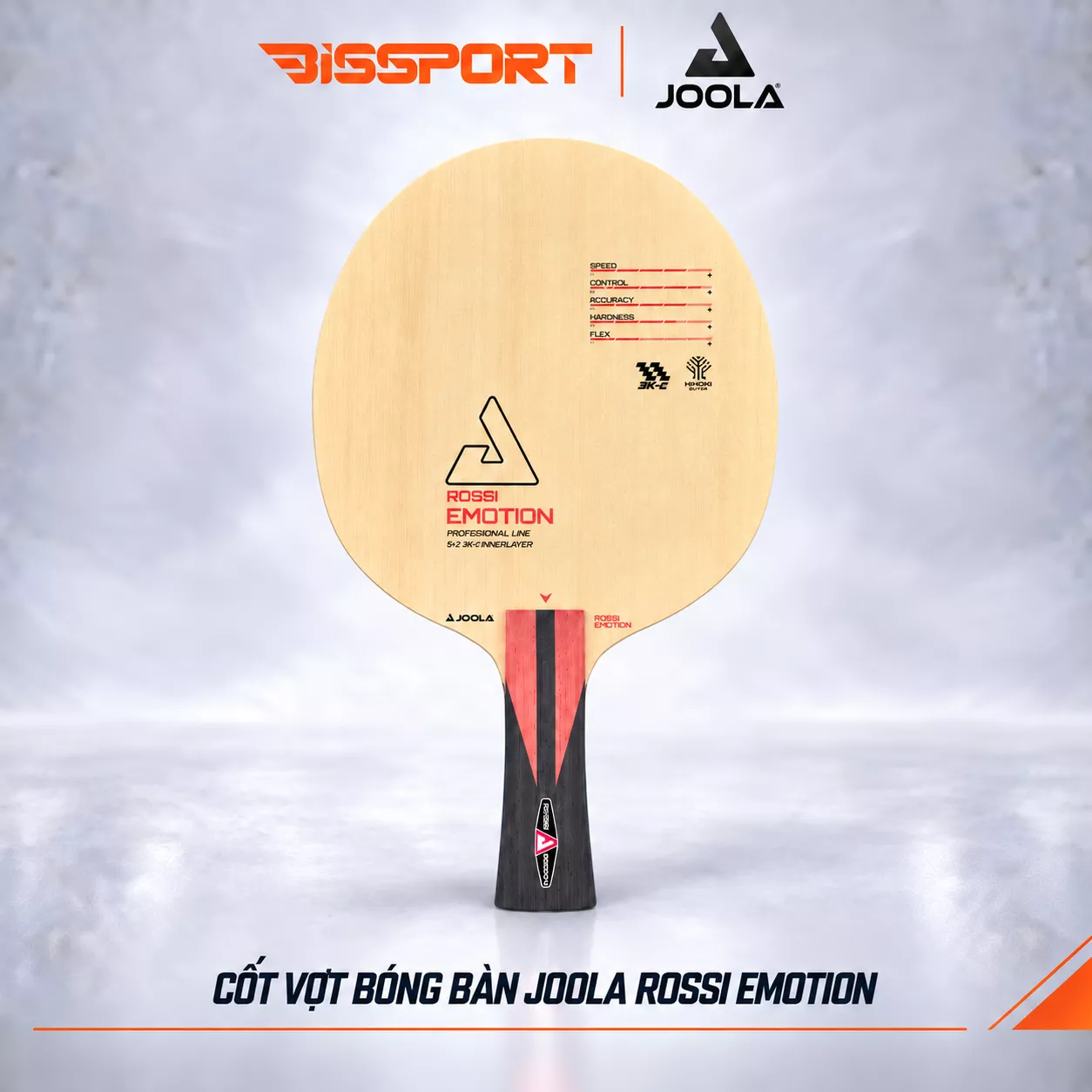 Cốt Vợt Bóng Bàn Joola Rossi Emotion ( 5 gỗ 2 carbon ) - Chính Hãng - Thương Hiệu Đến Từ Châu Âu
