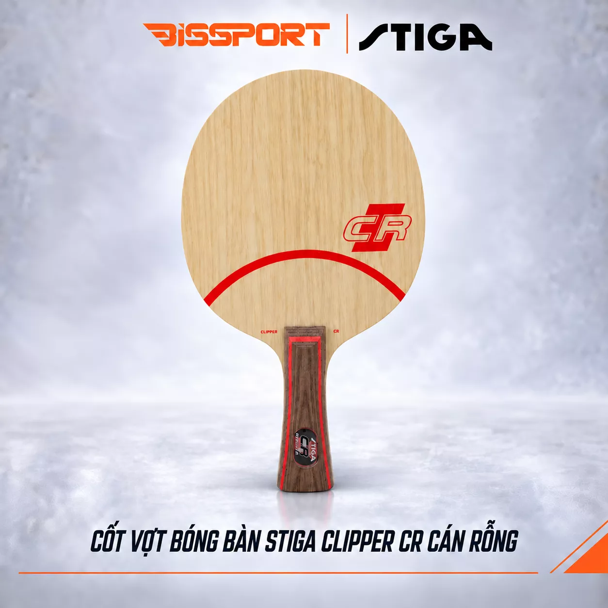 Cốt Vợt Bóng Bàn Stiga Cliper Cr Wrb 7 lớp gỗ - Loại Cán Rỗng - Chính Hãng - Cực Xoáy, Êm - Thương Hiệu Đến Từ Thụy Điển