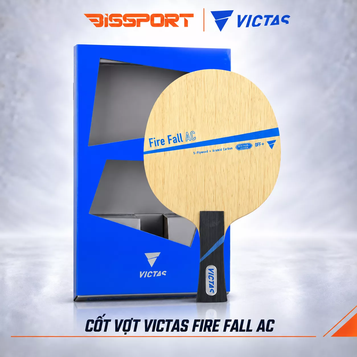 Cốt Vợt Bóng Bàn Victas Firefall AC Chính Hãng - 5 Lớp Gỗ + 2 Lớp Carbon, Ổn Định, Độ Chính Xác Cao, Tấn Công Uy Lực