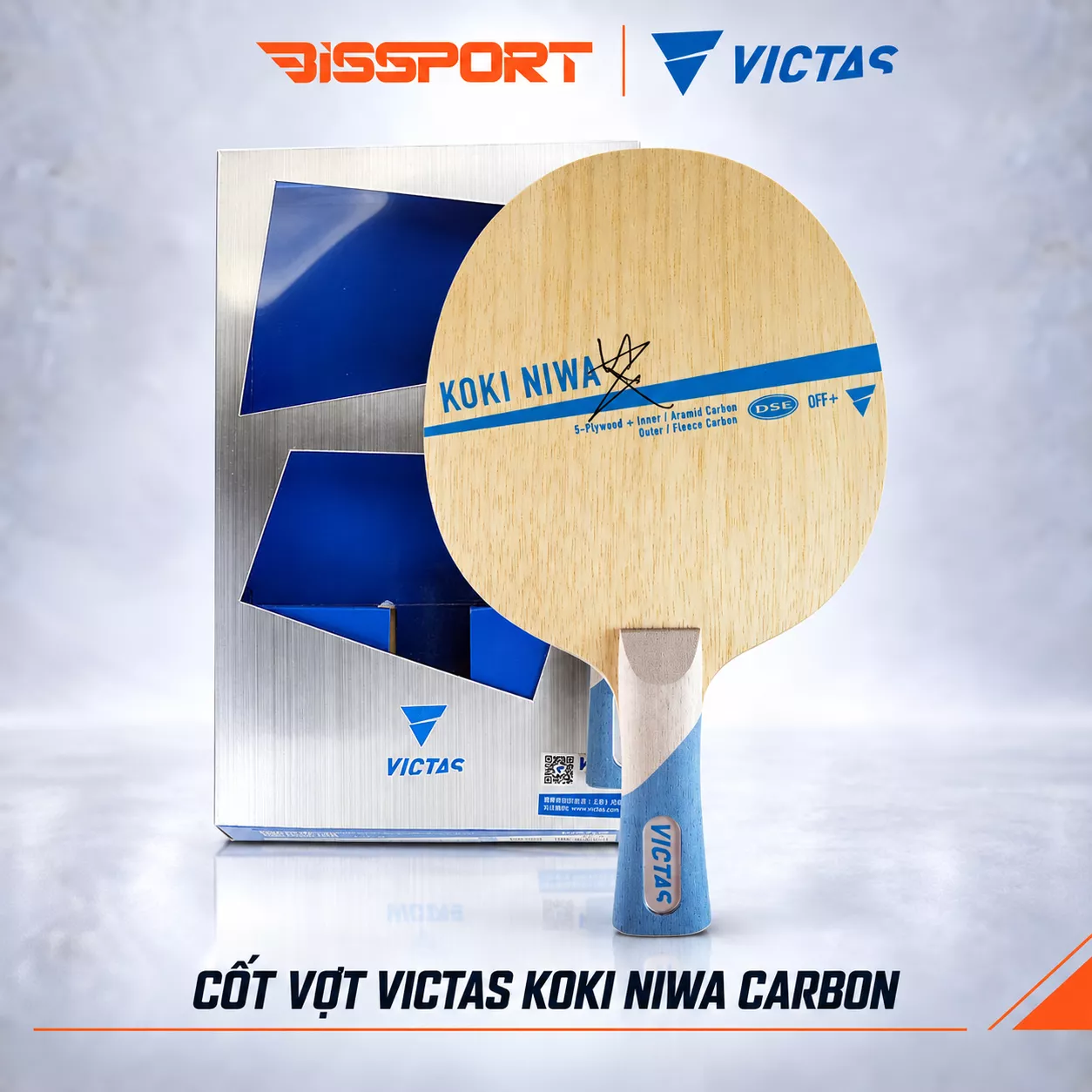 Cốt Vợt Bóng Bàn Victas Koki Niwa Carbon Chính Hãng - Chuyên Tấn Công
