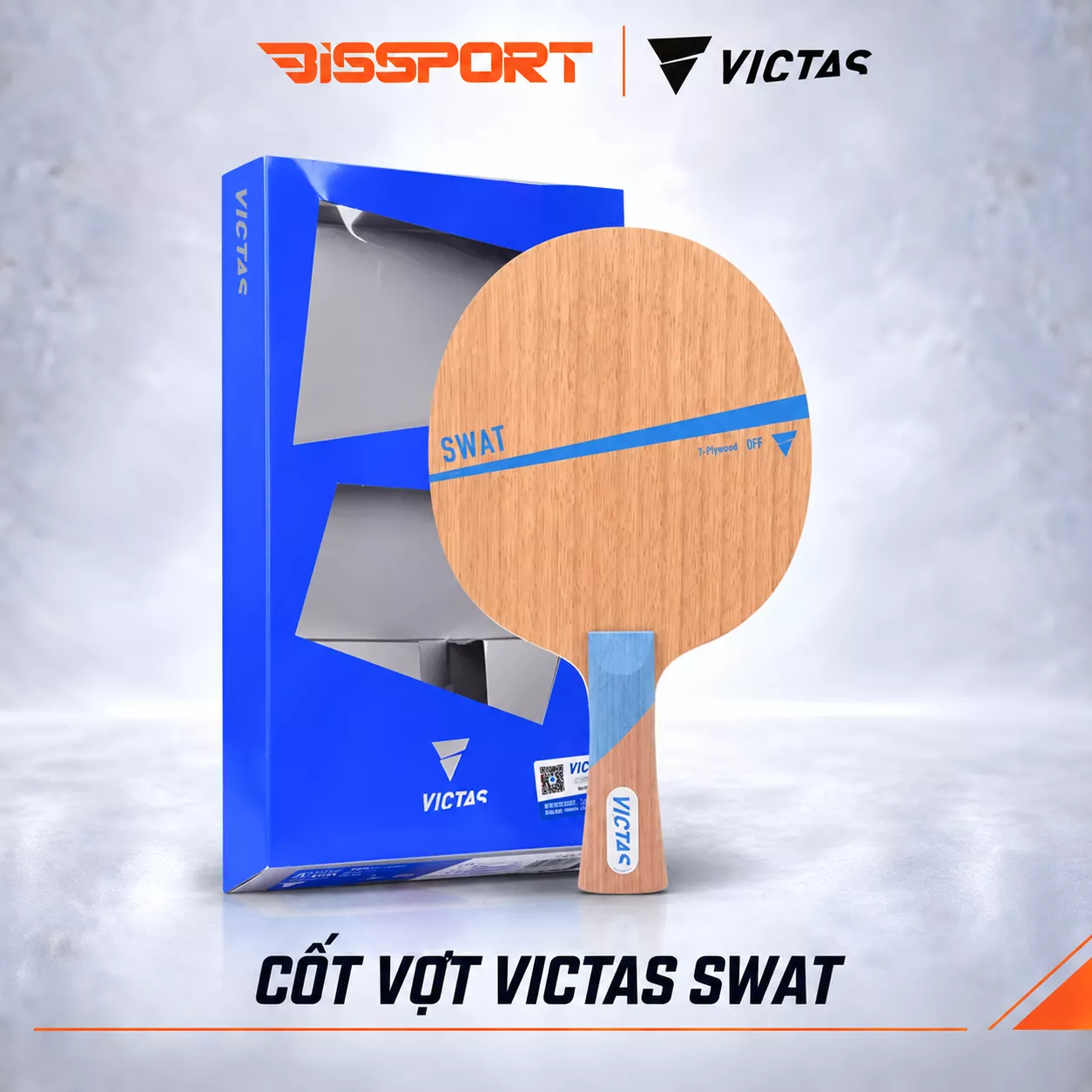 Cốt Vợt Bóng Bàn Victas Swat Chính Hãng - Cấu Trúc 7 Lớp Gỗ, Nhẹ, Độ Xoáy Cao, Kiểm Soát Tốt, Tấn Công Mạnh Mẽ