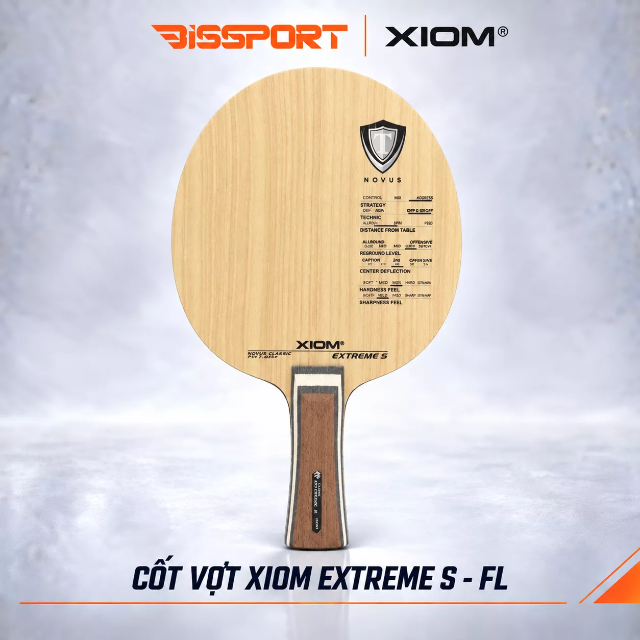 Cốt Vợt Bóng Bàn XIOM EXTREME S - FL Chính Hãng - 5 Lớp Gỗ Thuần - Kiểm Soát Tốt - Tấn Công Mạnh Mẽ - Nhẹ - Tốc Độ Cao