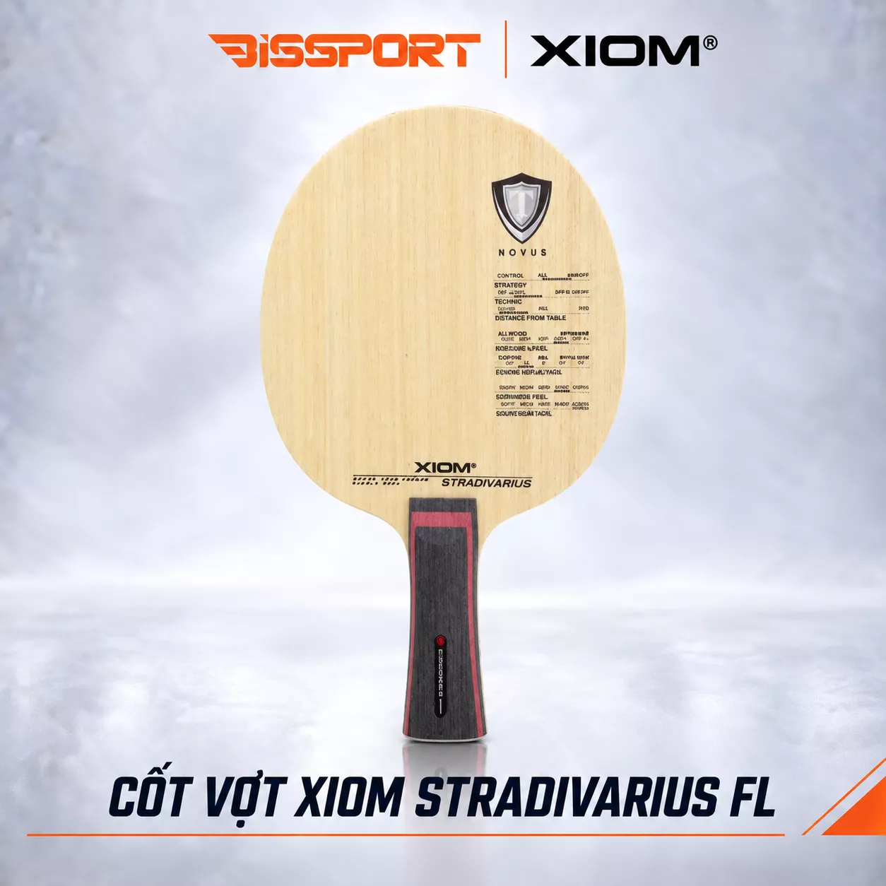 Cốt Vợt Bóng Bàn XIOM STRADIVARIUS FL Chính Hãng - 5 Gỗ + 2 Lớp ZL-Carbon - Kiểm Soát Tốt - Tấn Công Mạnh Mẽ - Tốc Độ