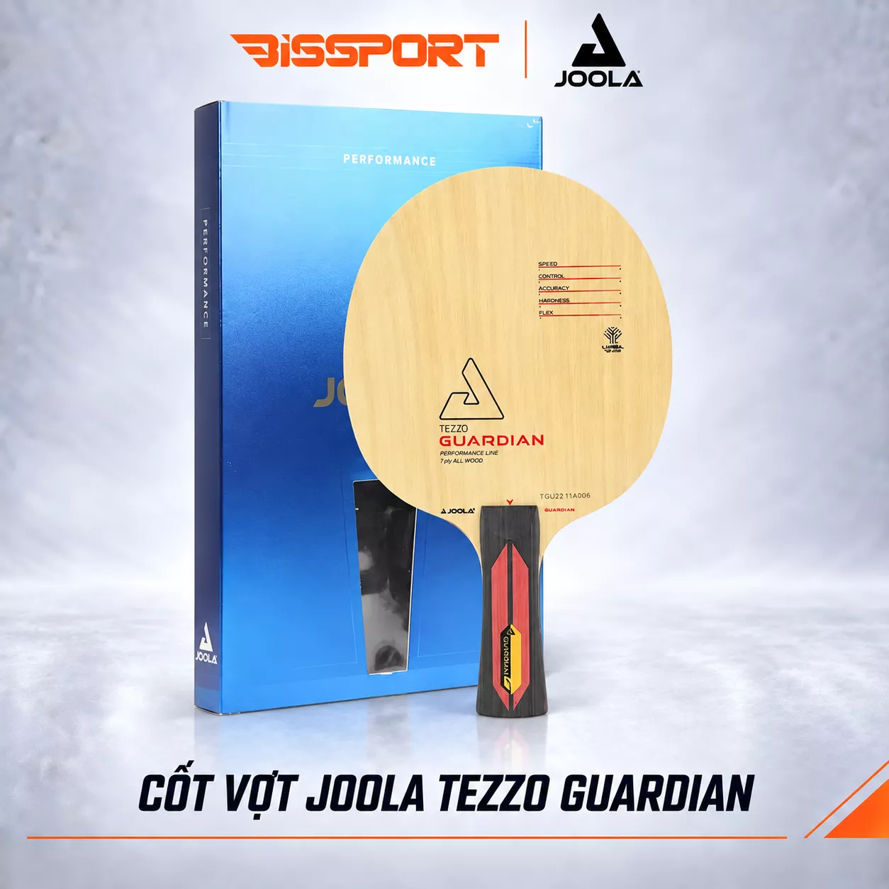 Cốt Vợt Joola Tezzo Guardian Chính Hãng - Cấu Tạo 7 Lớp Gỗ, Kiểm Soát Bóng Tốt, Sự Chính Xác Hoàn Hảo Trong Mỗi Cú Đánh