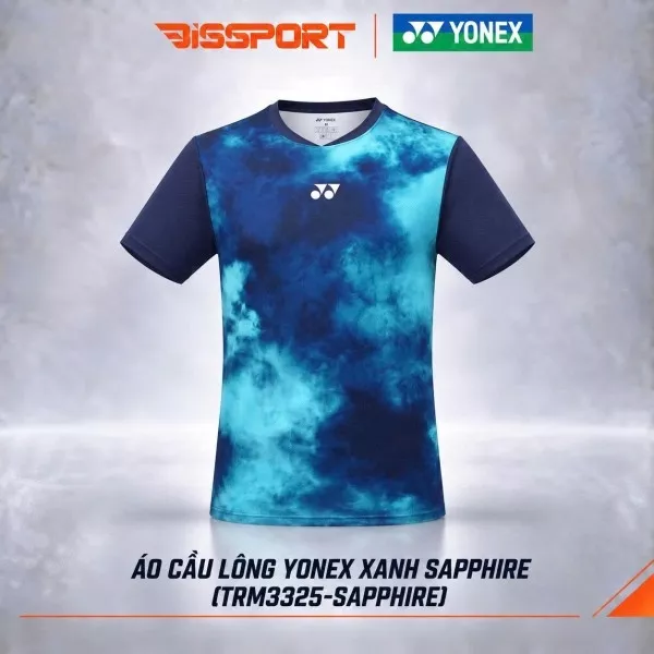 Áo Thể Thao Cầu Lông Yonex Xanh Đen (TRM3325-SAPIRE) Chính Hãng - Thoáng Khí Nhanh Khô - Co Giản 4 Chiều - Bền Bỉ