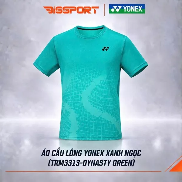 Áo Thể Thao Cầu Lông Yonex Xanh Dương (TRM3313-DYNYGR) Chính Hãng - Thoáng Khí Nhanh Khô - Co Giản 4 Chiều - Bền Bỉ