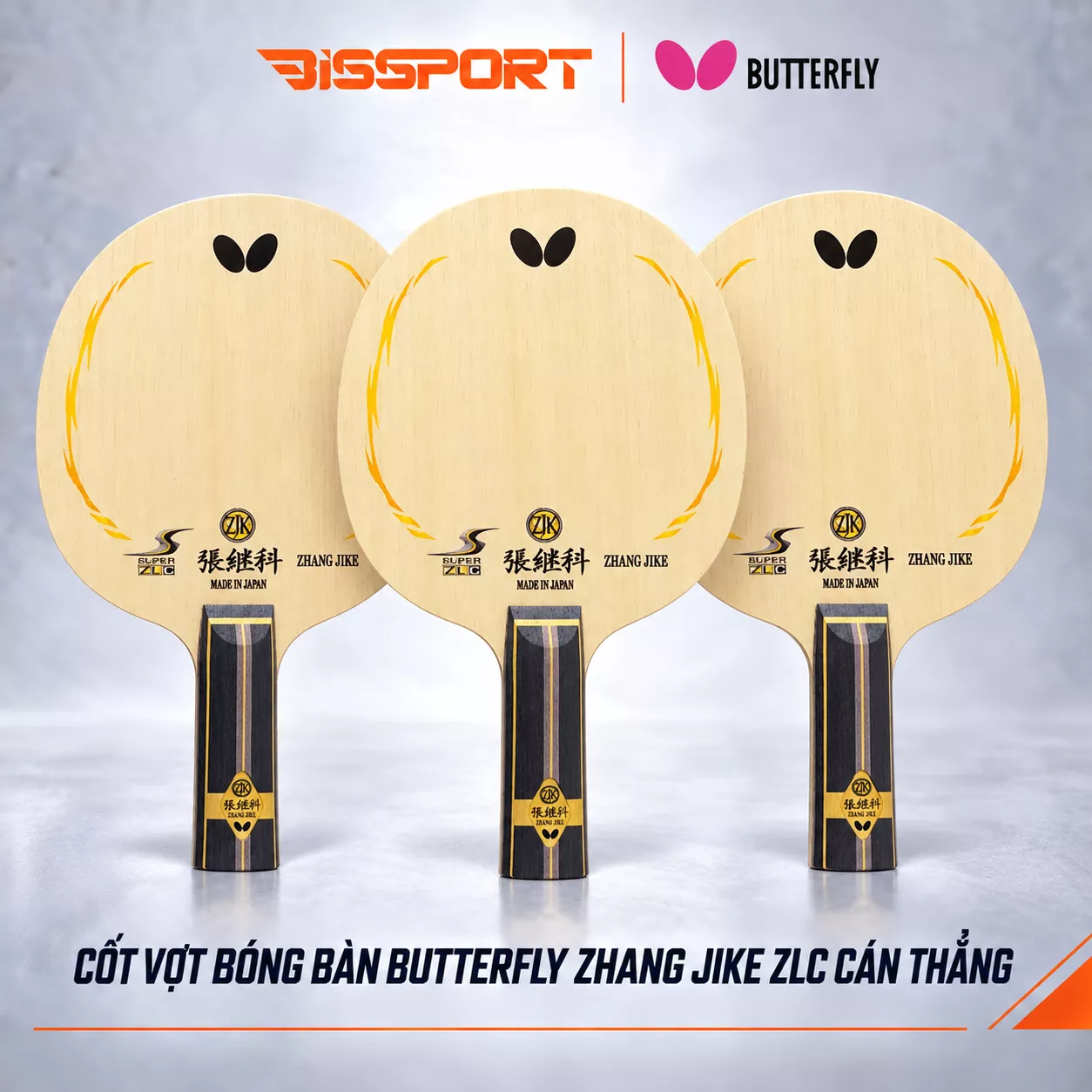 Cốt Vợt Bóng Bàn Butterfly Zhang Jike ZLC Cán Thẳng - Chính Hãng Butterfly , Xuất Xứ Nhật Bản