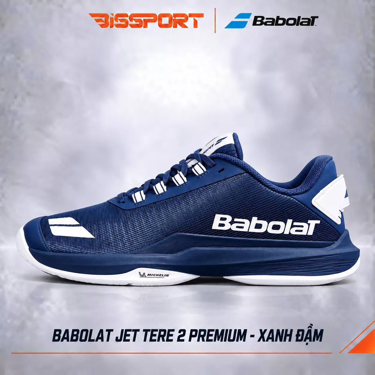 Giày Tennis/Pickleball Babolat Jet Tere 2 Premium 30S26965B-4060 Chính Hãng - Xanh Đậm - Nhẹ Thoáng