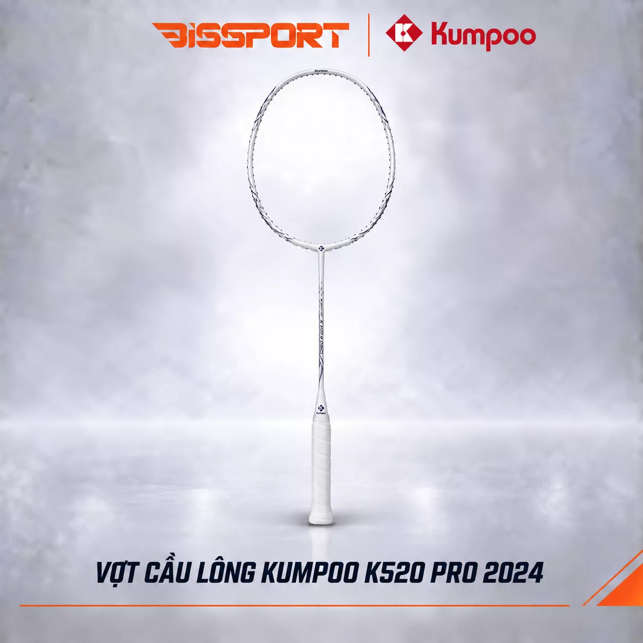 Vợt Cầu Lông Kumpoo K520 Pro 2024 Trắng Hồng Chính Hãng - Phiên Bản K520 Pro Màu Mới Nhất 2024