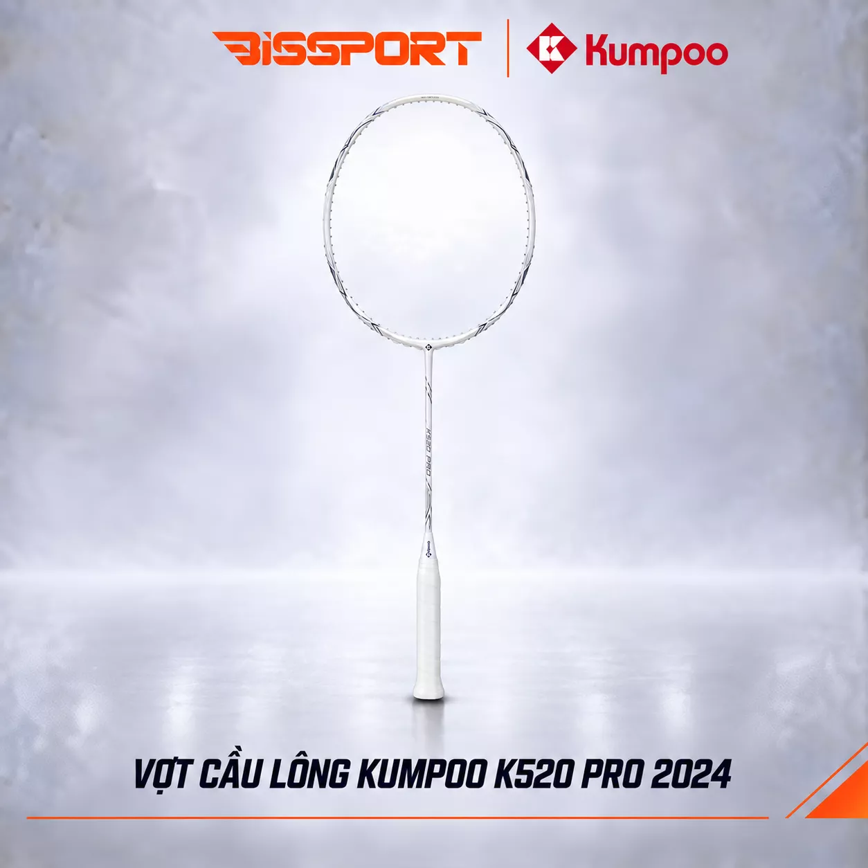 Vợt Cầu Lông Kumpoo K520 Pro 2024 Trắng Vàng Chính Hãng - Phiên Bản K520 Pro Màu Mới Nhất 2024