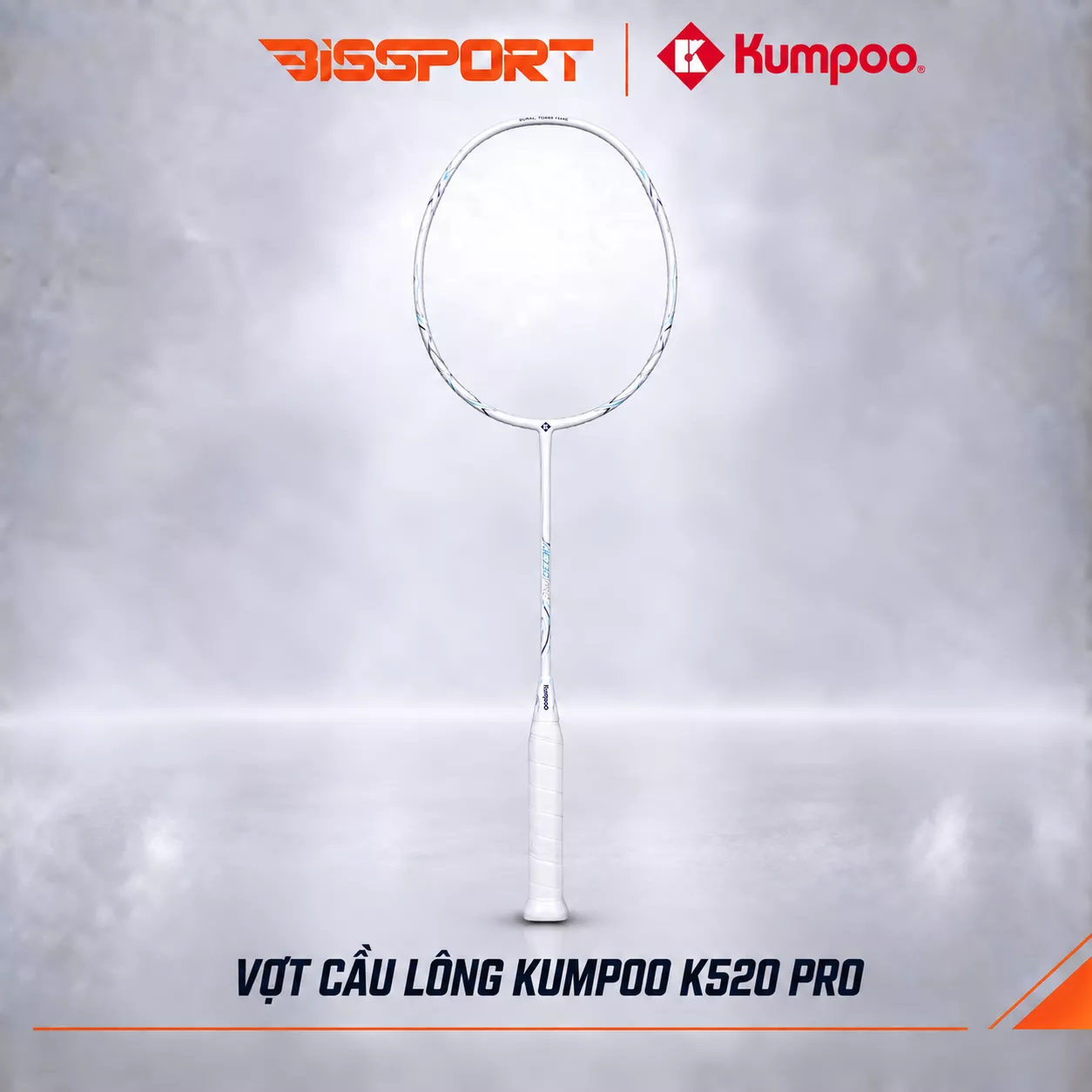 Vợt Cầu Lông Kumpoo Power Control K520 Pro Trắng Chính Hãng - Tính Tế - Linh Hoạt