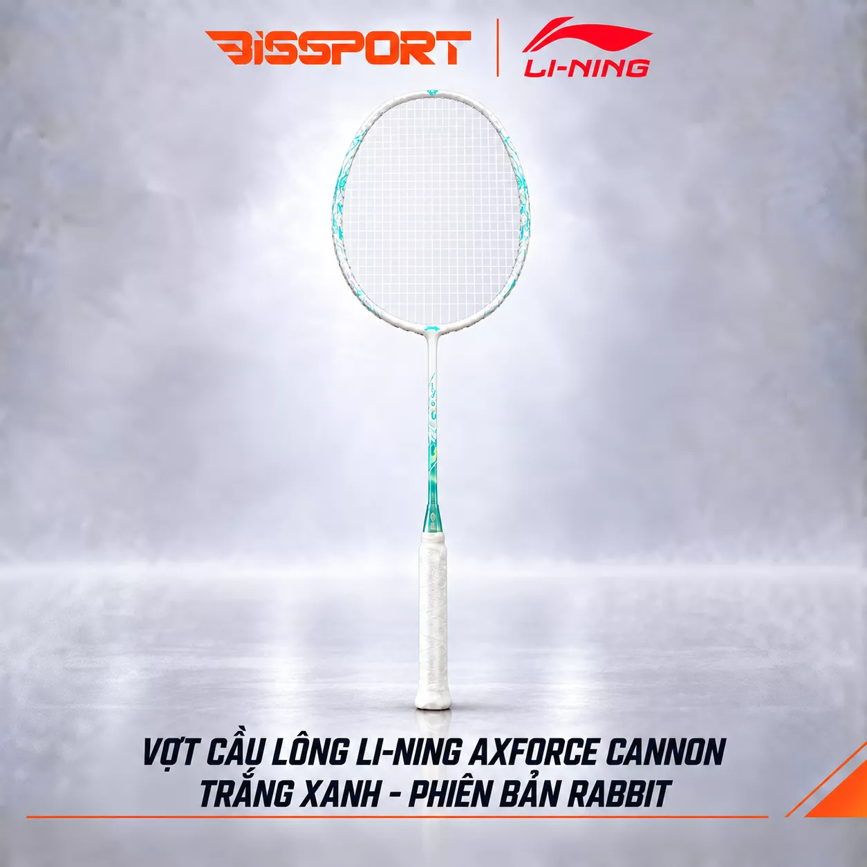 Vợt Cầu Lông Lining Axforce Canon Chính Hãng - Trắng Xanh (P-AYPW043-40V) - Kiểm Soát Chính Xác - Nhẹ - Đánh Mượt Mà