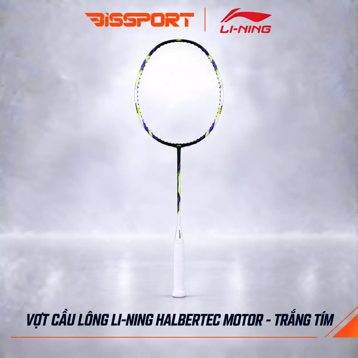 Vợt Cầu Lông Lining Halbertec Motor Chính Hãng - Màu Trắng Đen Xanh - Lối Đánh Toàn Diện - Linh Hoạt