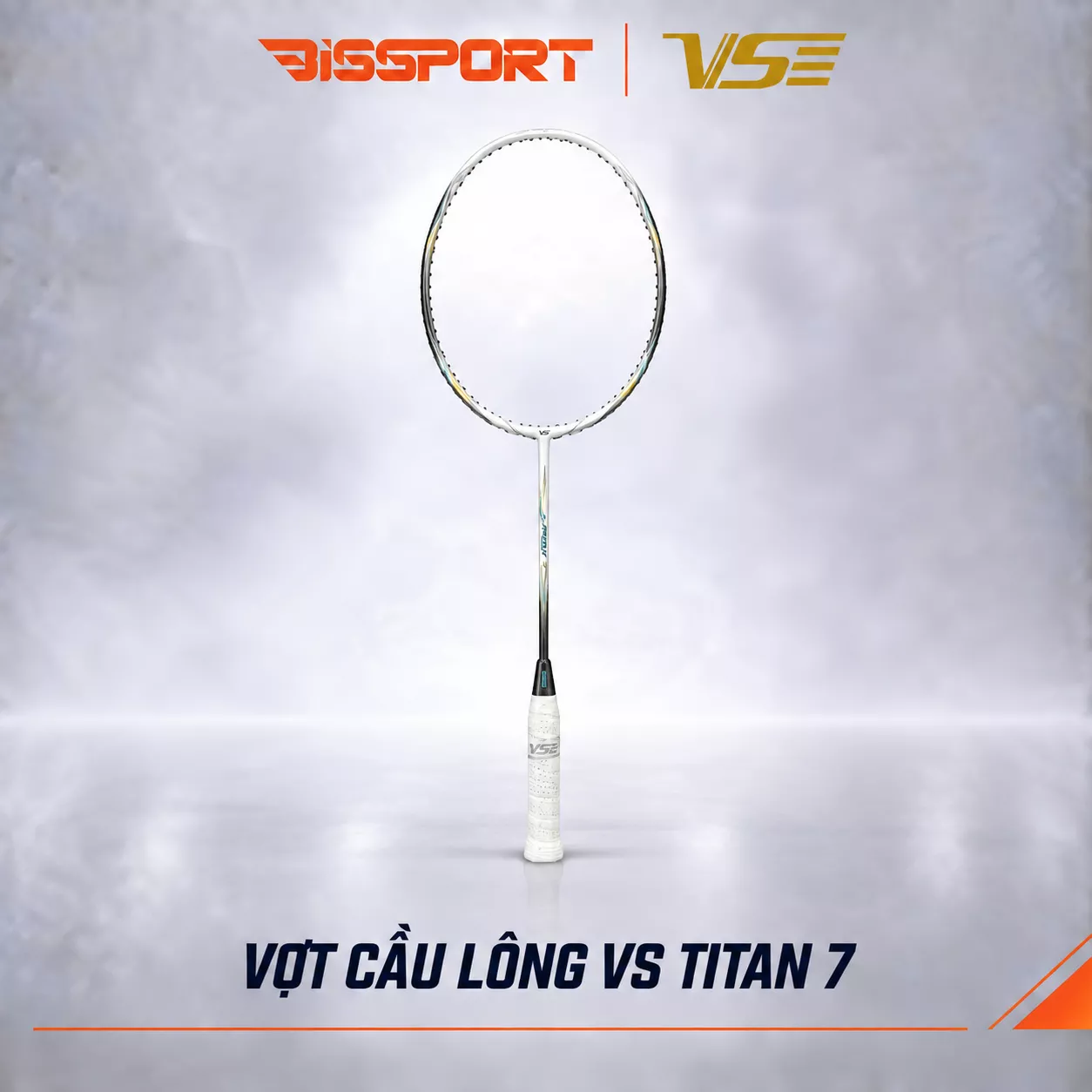 Vợt Cầu Lông VenSon VS Titan 7 Đen Trắng Chính Hãng - Tấn Công Uy Lực, Phản Xạ Cực Nhanh, Tốc Độ, Công Thủ Toàn Diện
