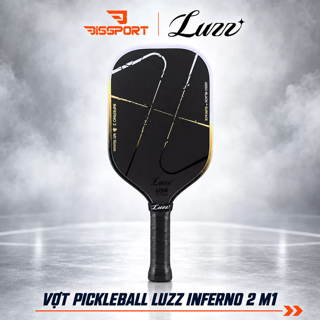 Vợt Pickleball LUZZ Inferno2 M1 Chính Hãng - 16mm - Lõi Foam MPP2 - Đánh Công Mạnh - Xoáy Tốt - Bền Bỉ - Ổn Định